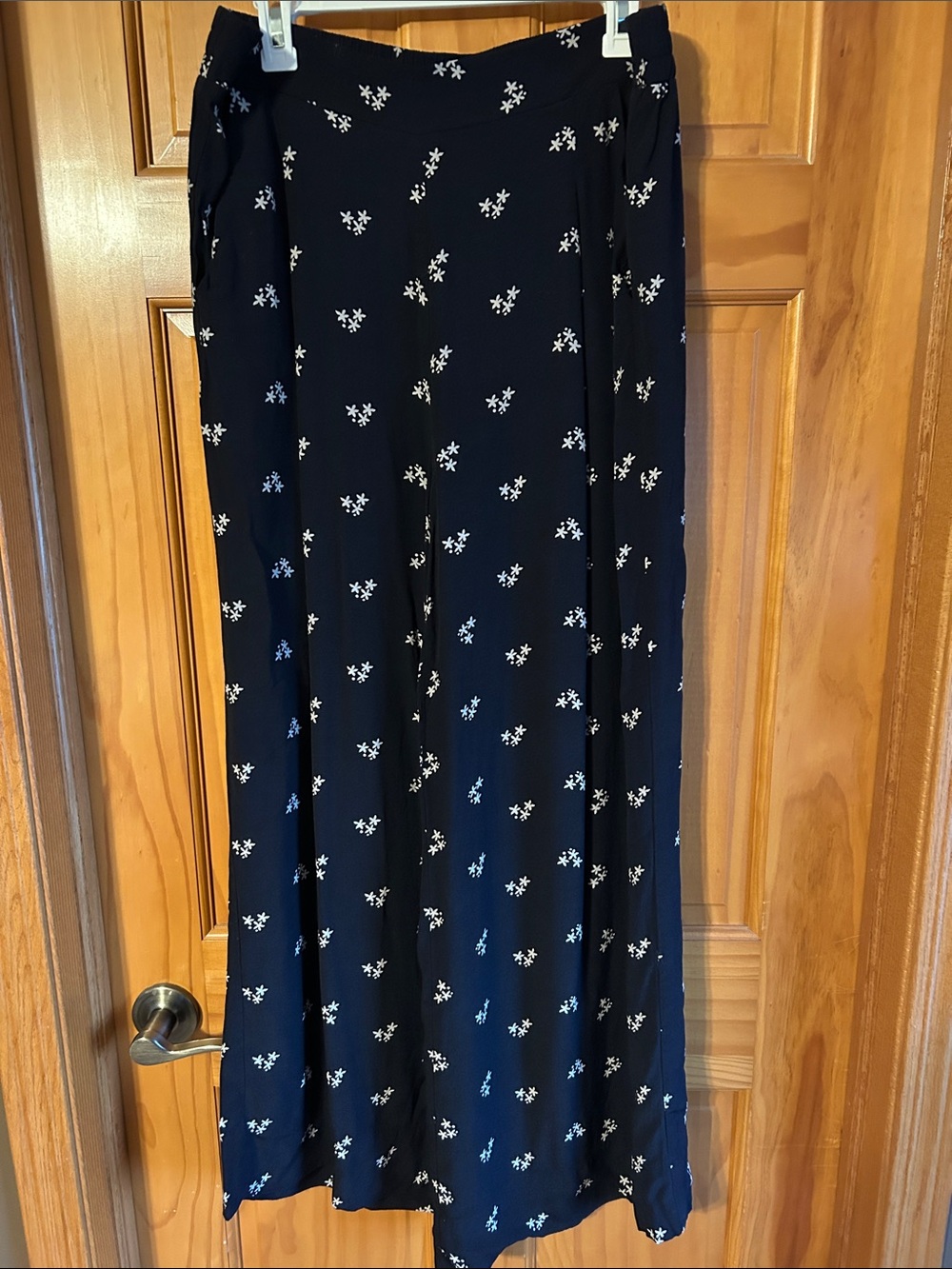 CAbi Sashay Palazzo Leg Pants Style #5792 Navy Size Large